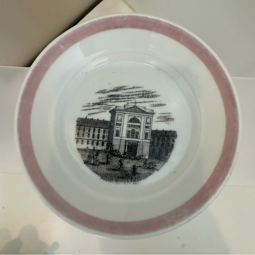 Antique British Pink Luster Cup/Saucer-19th Century Transferware-Impressed Mark - Picture 2 of 10